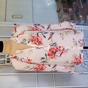 JORE long sleeve, floral silk blouse. Size S. NWOT